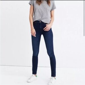 Madewell | Women's 9" High Rise Skinny Dark Wash Denim Jeans